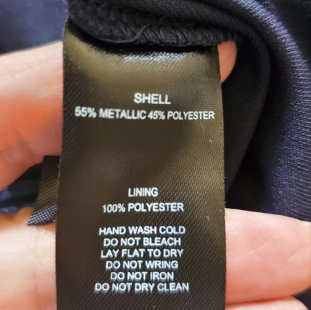 Jessica Howard Blue Metallic Cocktail Dress. Size 18W - Picture 9 of 9